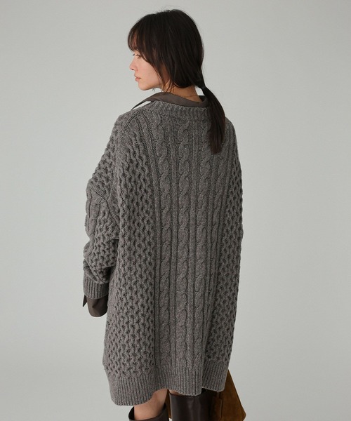 BABYLONE(バビロン)の「ネオケーブルミニワンピース(ワンピース・レディース・オフホワイト/グレー・フリー)」の18枚目の写真