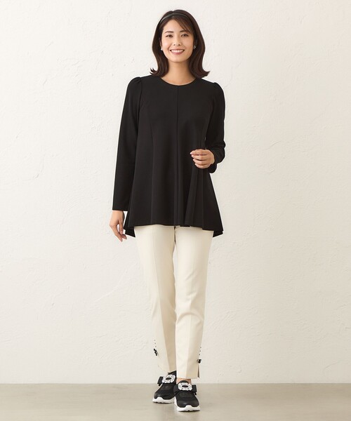 TO BE CHIC(トゥー ビー シック)の「モイストポンチ カットソーチュニック(Tシャツ/カットソー・レディース・ピンク系その他2/ブラック・40/42)」の3枚目の写真