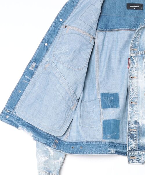 DSQUARED2（ディースクエアード）の「Light Ripped Wash '70s Jean Jacket/0252（デニムジャケット・メンズ・ブルー・48/46）」の3枚目の写真