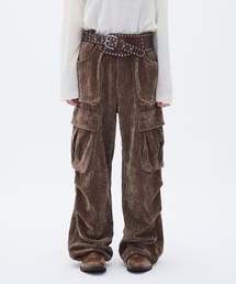 WESLEYHYUSTON（ウェズリーユーストン）の「CAIMAN VELVET CARGO PANTS BROWN（その他パンツ）」