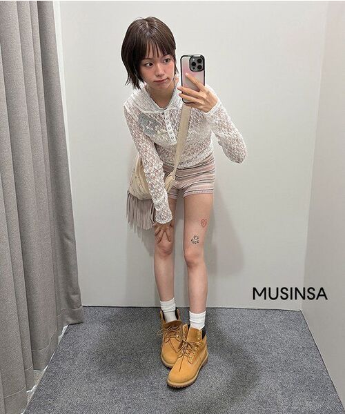 PRENDA(プレンダ)の「PRENDA STRIPE KNIT SHORTS PINK(その他パンツ・レディース・その他・MEDIUM/SMALL)」の2枚目の写真