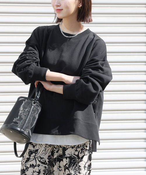 JOURNAL STANDARD relume(ジャーナルスタンダード レリューム)の「《WEB限定追加2》コットンリングドットスウェット(スウェット・レディース・ブラック・FREE)」の6枚目の写真