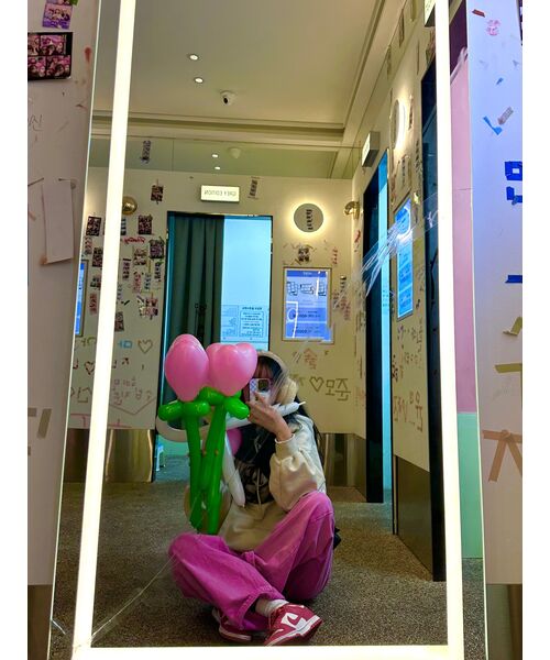 GLW(ジーエルダブリュ)の「イージーワイドピグダインパンツインディピンク(その他パンツ・レディース・その他・X-LARGE/X-SMALL/LARGE)」の7枚目の写真