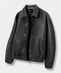 DIMITRI BLACK（ディミトリブラック）の「PUミニマルレザージャケット_ブラック（ライダースジャケット）」