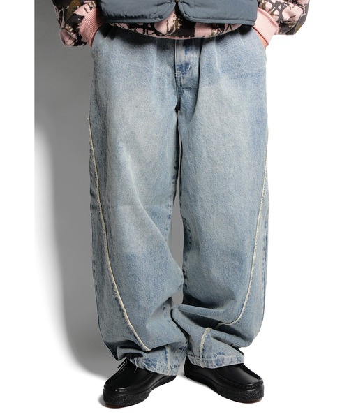 Cheers(チアーズ)の「SBL DENIM PANTS(デニムパンツ・メンズ・インディゴブルー/ブラック・XL/L/M)」の1枚目の写真