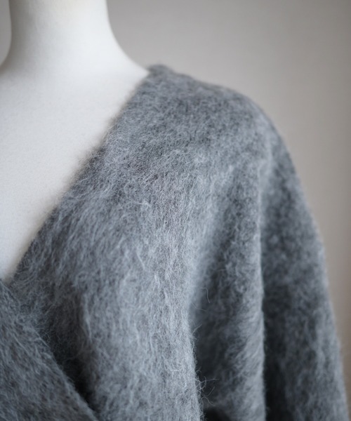 Marient（マリエント）の「シャギーダブルニットCD（カーディガン/ボレロ・レディース・グレー/ベージュ/ライトグレー・FREE）」の14枚目の写真