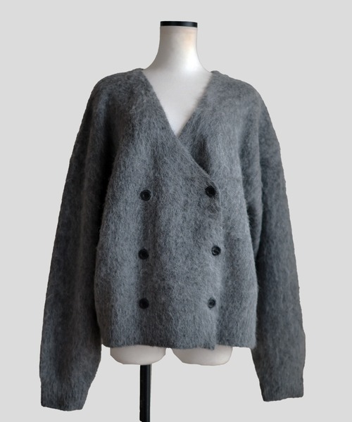 Marient（マリエント）の「シャギーダブルニットCD（カーディガン/ボレロ・レディース・グレー/ベージュ/ライトグレー・FREE）」の10枚目の写真