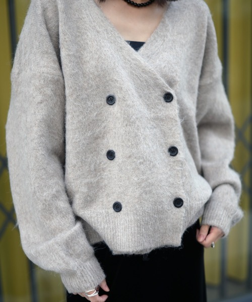 Marient（マリエント）の「シャギーダブルニットCD（カーディガン/ボレロ・レディース・グレー/ベージュ/ライトグレー・FREE）」の18枚目の写真