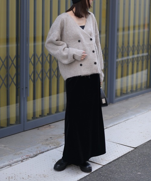 Marient（マリエント）の「シャギーダブルニットCD（カーディガン/ボレロ・レディース・グレー/ベージュ/ライトグレー・FREE）」の19枚目の写真