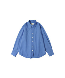 SITP5088 Loosefit silky oxford shirt_Deep blue