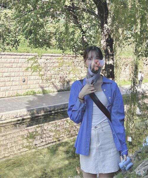 SIYAZU(シヤジュ)の「SITP5088 Loosefit silky oxford shirt_Deep blue(シャツ/ブラウス・レディース・ダークブルー・ONE SIZE)」の3枚目の写真