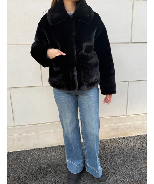 jakke(ジャッキー)の「TRACI COAT(その他アウター・レディース・ブラウン/ベージュ/ブラック・S)」の4枚目の写真