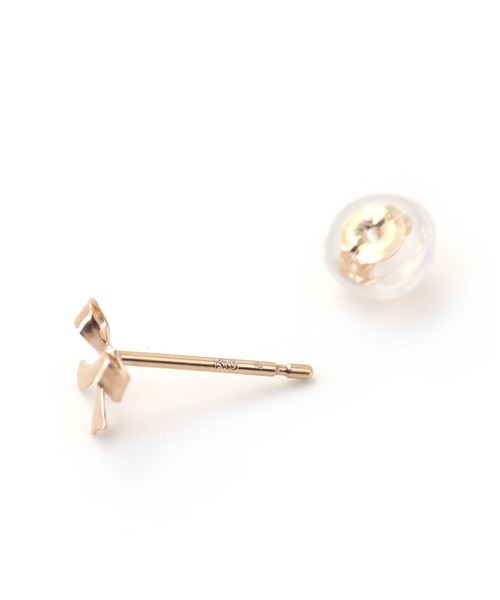 queite（ケイト）の「K10 YG ミニリボンピアス［queite］（ピアス（両耳用）・レディース・イエローゴールド・FREE）」の8枚目の写真