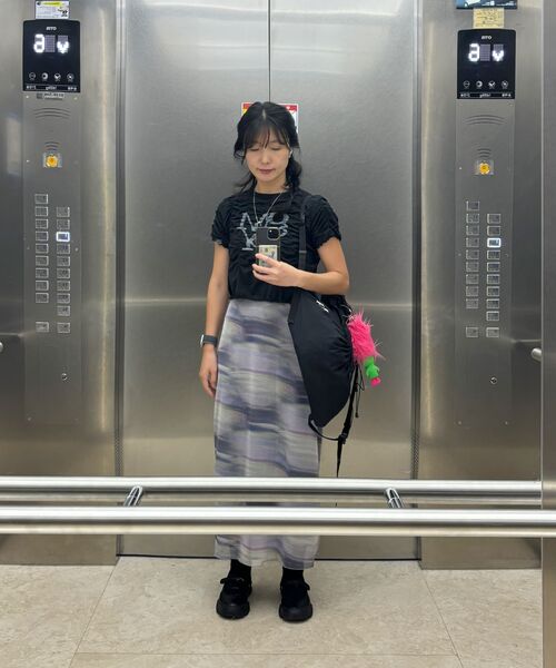 HIGH SCHOOL DISCO(ハイスクールディスコ)の「FOG LONG MESH SKIRT_PURPLE(スカート・レディース・その他・FREE)」の9枚目の写真
