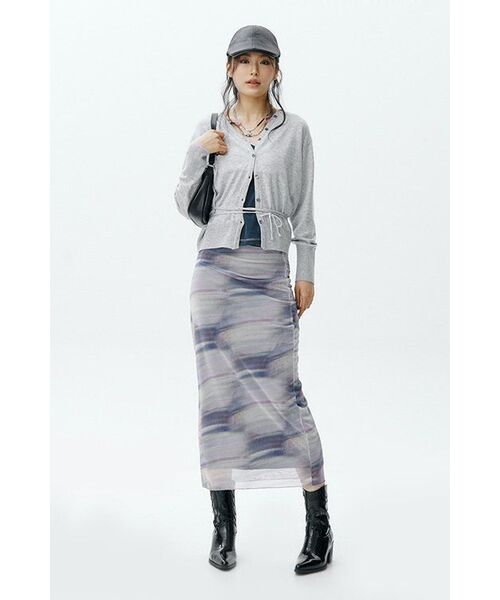 HIGH SCHOOL DISCO(ハイスクールディスコ)の「FOG LONG MESH SKIRT_PURPLE(スカート・レディース・その他・FREE)」の5枚目の写真