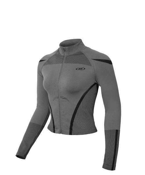 BORN TO WIN（ボーントゥウィン）の「W SYMBOL B ECLIPSE SEAMLESS FULL ZIP-UP JACKET [CHARCOAL]（ジャージ・レディース・その他・1/2）」の2枚目の写真