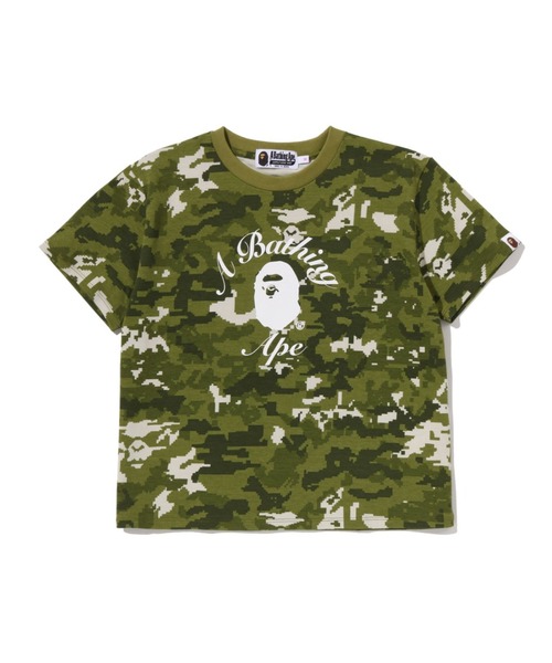 A BATHING APE（アベイシングエイプ）の「MULTI PIXEL CAMO COLLEGE MINI TEE（Tシャツ/カットソー・レディース・マルチ/グリーン・SMALL/X-SMALL/MEDIUM）」の2枚目の写真