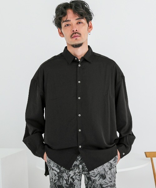 LUXSTYLE(ラグスタイル)の「バルーンスリーブ長袖シャツ(シャツ/ブラウス・メンズ・ブラウン/スミクロ/ブラック/バーガンディー/ホワイト・M/L)」の6枚目の写真