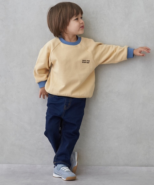 petit main（プティマイン）の「裏起毛デニムパンツ（デニムパンツ・キッズ・ネイビー/ブルー・80ｃｍ/110cm/120cm/100cm/90cm/130cm）」の2枚目の写真