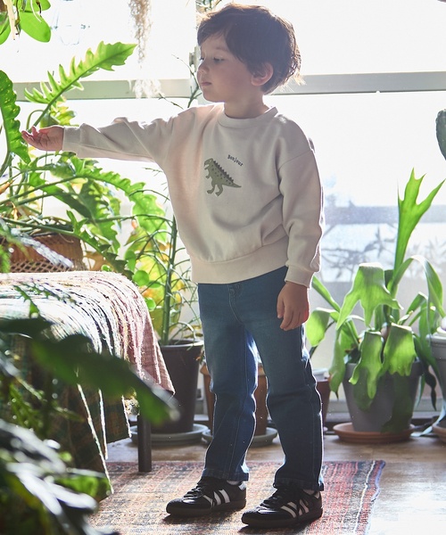 petit main（プティマイン）の「裏起毛デニムパンツ（デニムパンツ・キッズ・ネイビー/ブルー・80ｃｍ/110cm/120cm/100cm/90cm/130cm）」の3枚目の写真