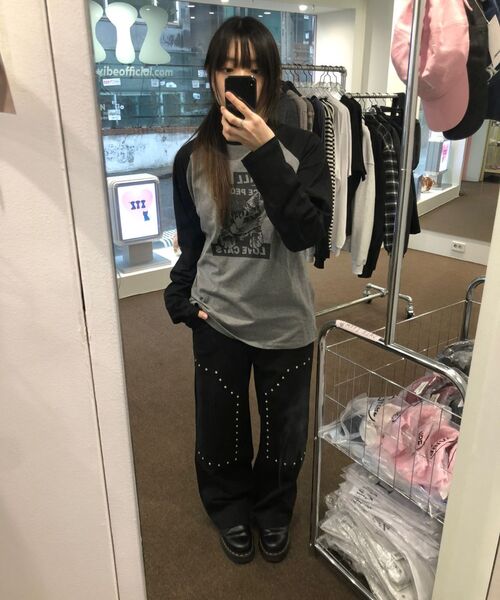 ITZAVIBE(イッザバイブ)の「NICE PEOPLE LOVE CATS RAGLAN LONG SLEEVE - SKY BLUE(Tシャツ/カットソー・レディース・その他・MEDIUM/LARGE)」の8枚目の写真