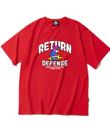 ディフェンスベアグラフィックTシャツ - レッド