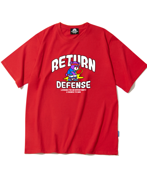 TRIPSHION(トリップション)の「ディフェンスベアグラフィックTシャツ - レッド(Tシャツ/カットソー・メンズ・その他・LARGE/MEDIUM/X-LARGE)」の1枚目の写真