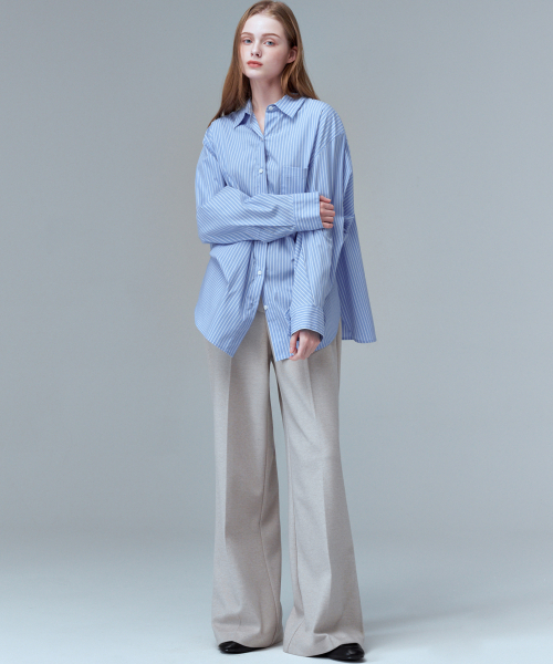 MALOUPE(マロップ)の「2166 ヘビー起毛ワイドパンツ(ベージュ)(スラックス・レディース・ベージュ・26/28/30)」の6枚目の写真