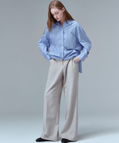 MALOUPE(マロップ)の「2166 ヘビー起毛ワイドパンツ(ベージュ)(スラックス・レディース・ベージュ・26/28/30)」の9枚目の写真