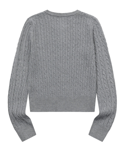 MUCENT（ムセント）の「アディアンボタン クロップニットカーディガン (5カラー)（ニット/セーター・レディース・チャコール/ネイビー/ブラック/グレー・FREE）」の5枚目の写真