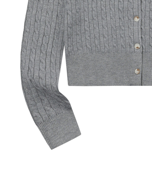 MUCENT（ムセント）の「アディアンボタン クロップニットカーディガン (5カラー)（ニット/セーター・レディース・チャコール/ネイビー/ブラック/グレー・FREE）」の7枚目の写真