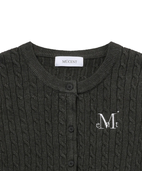 MUCENT（ムセント）の「アディアンボタン クロップニットカーディガン (5カラー)（ニット/セーター・レディース・チャコール/ネイビー/ブラック/グレー・FREE）」の10枚目の写真