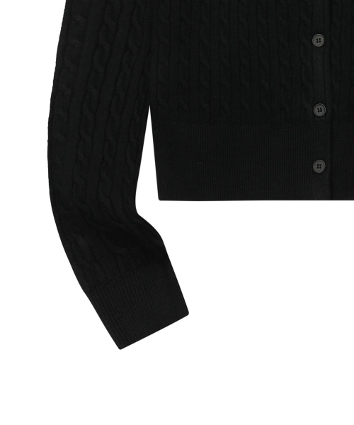 MUCENT（ムセント）の「アディアンボタン クロップニットカーディガン (5カラー)（ニット/セーター・レディース・チャコール/ネイビー/ブラック/グレー・FREE）」の15枚目の写真