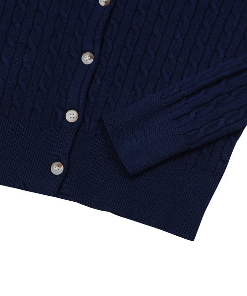 MUCENT（ムセント）の「アディアンボタン クロップニットカーディガン (5カラー)（ニット/セーター・レディース・チャコール/ネイビー/ブラック/グレー・FREE）」の19枚目の写真