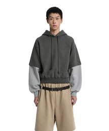 TRUNK PROJECT（トランクプロジェクト）の「Paneled Hoodie_Grey（パーカー）」