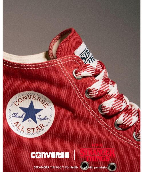 CONVERSE(コンバース)の「CONVERSE×STRANGER THINGS/コンバース×ストレンジャー・シングス/ALLSTAR AGED 87 CL HI(スニーカー・メンズ・モスグリーン/レッド/ブラック・8/9.5/9/8.5)」の3枚目の写真