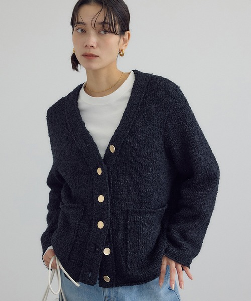 Vネックジャケットカーディガン（カーディガン/ボレロ）｜SALON adam