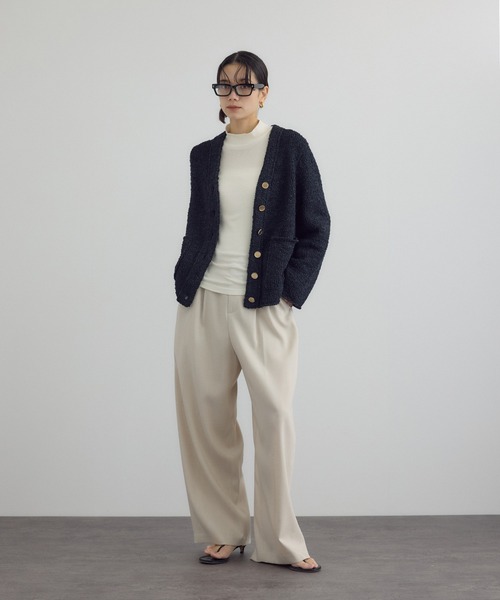 【新品未使用】SALON adam et rope' カーディガン ネイビー SALON adam et rope'（サロン アダム エ ロペ） カーディガン 「WEB