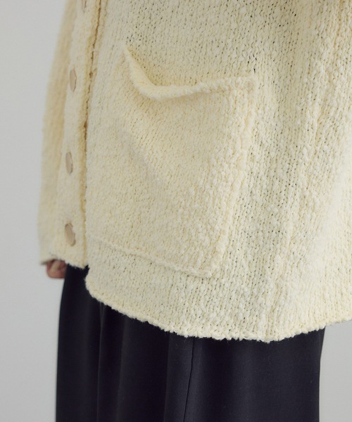 SALON adam et rope'(サロン アダム エ ロペ)の「Vネックジャケットカーディガン(カーディガン/ボレロ・レディース・オフホワイト/ブラック・FREE)」の18枚目の写真