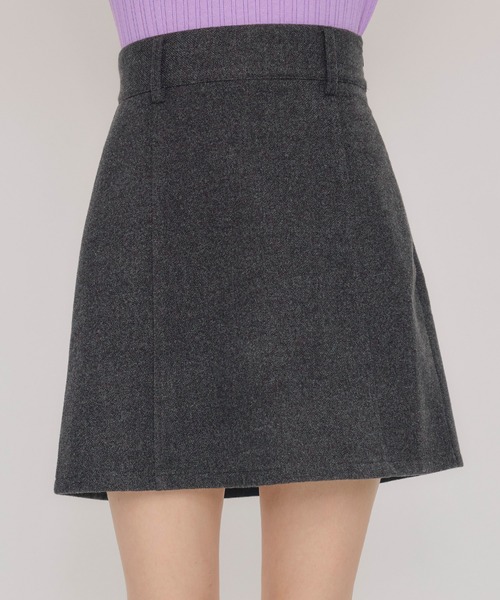REDYAZEL（レディアゼル）の「【セットアップ可能】ハイウエストフレアミニスカート（スカート・レディース・サックスブルー/アイボリー/チャコールグレー・FREE）」の3枚目の写真