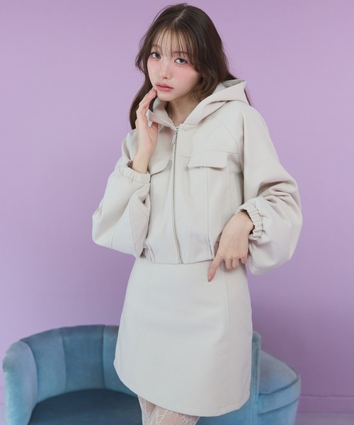 REDYAZEL（レディアゼル）の「【セットアップ可能】ハイウエストフレアミニスカート（スカート・レディース・サックスブルー/アイボリー/チャコールグレー・FREE）」の21枚目の写真