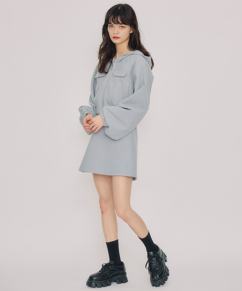 REDYAZEL（レディアゼル）の「【セットアップ可能】ハイウエストフレアミニスカート（スカート・レディース・サックスブルー/アイボリー/チャコールグレー・FREE）」の6枚目の写真