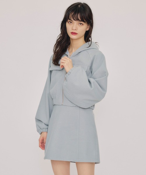 REDYAZEL（レディアゼル）の「【セットアップ可能】ハイウエストフレアミニスカート（スカート・レディース・サックスブルー/アイボリー/チャコールグレー・FREE）」の8枚目の写真