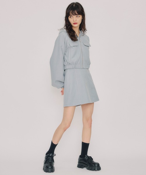 REDYAZEL（レディアゼル）の「【セットアップ可能】ハイウエストフレアミニスカート（スカート・レディース・サックスブルー/アイボリー/チャコールグレー・FREE）」の10枚目の写真