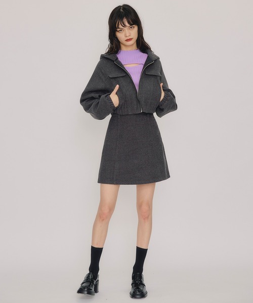 REDYAZEL（レディアゼル）の「【セットアップ可能】ハイウエストフレアミニスカート（スカート・レディース・サックスブルー/アイボリー/チャコールグレー・FREE）」の18枚目の写真