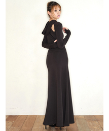 20s Maxi Hoodie Dress BLACK