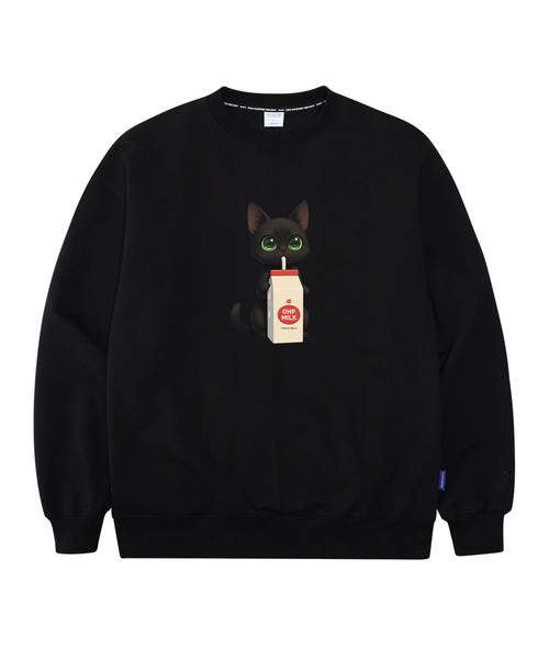 OHPxGOODD4 Milk Cat Overfit Heavy Man to Man