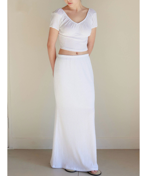 MOIFAIRE（モイフェア）の「ROSE LONG SKIRT / WHITE（スカート・レディース・ホワイト・FREE）」の4枚目の写真
