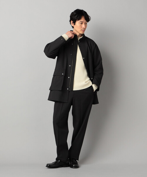 COMME CA MEN（コムサメン）の「【セットアップ対応】ソフトサーモ(R) グレンチェック 2タックパンツ（スラックス・メンズ・チャコールグレー・S/L/M）」の2枚目の写真