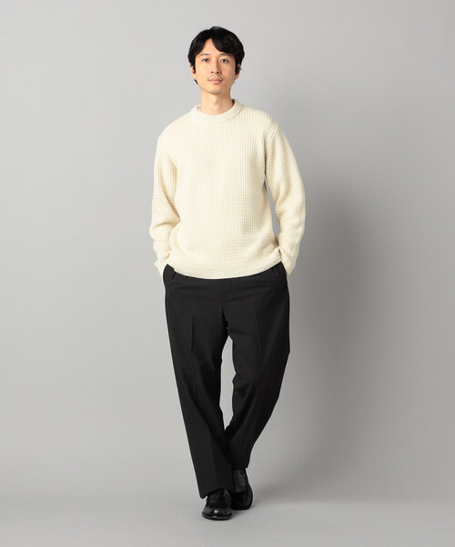 COMME CA MEN（コムサメン）の「【セットアップ対応】ソフトサーモ(R) グレンチェック 2タックパンツ（スラックス・メンズ・チャコールグレー・S/L/M）」の3枚目の写真